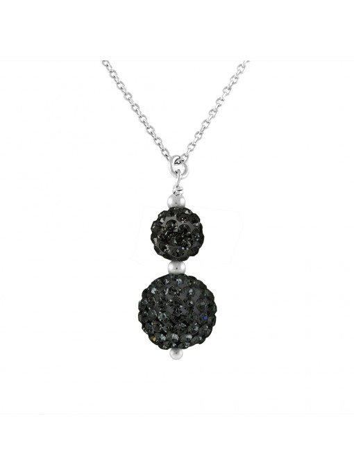 Collier DUO "BLACK NIGHT" Bianca