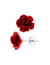 Boucles d'Oreilles "RED ROSE" Erina