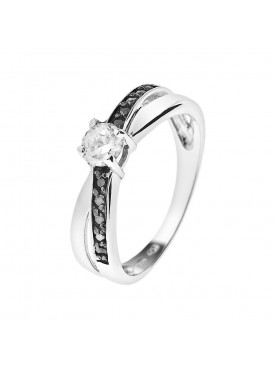 Bague Solitaire Croisée Janice