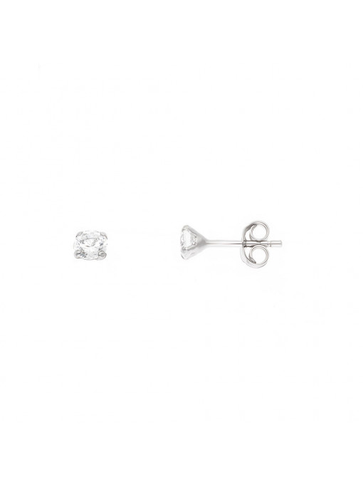 Boucles d'Oreilles Solitaire Rondes Lilie